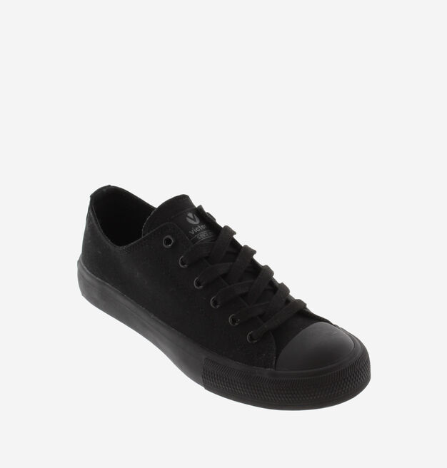 TRIBU ALL BLACK CANVAS TRAINERS