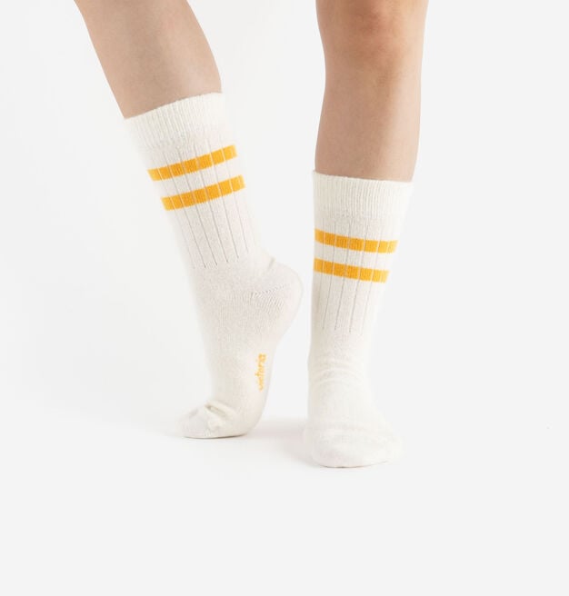 CALZINO CASHMERE NATURALE & RIGHE