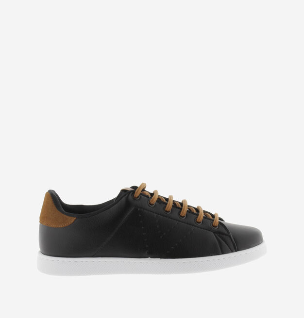 TENIS EFECTO PIEL DETALLE COLOR