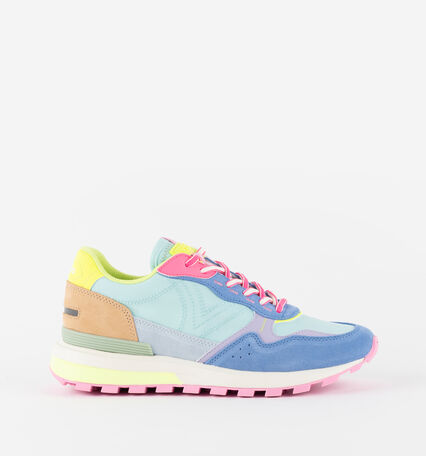 LUNA NYLON & MULTICOLOUR SPLIT LEATHER