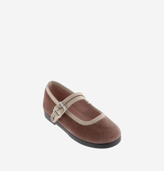 GONG-FU BALLERINE VELOURS & CONTRASTE