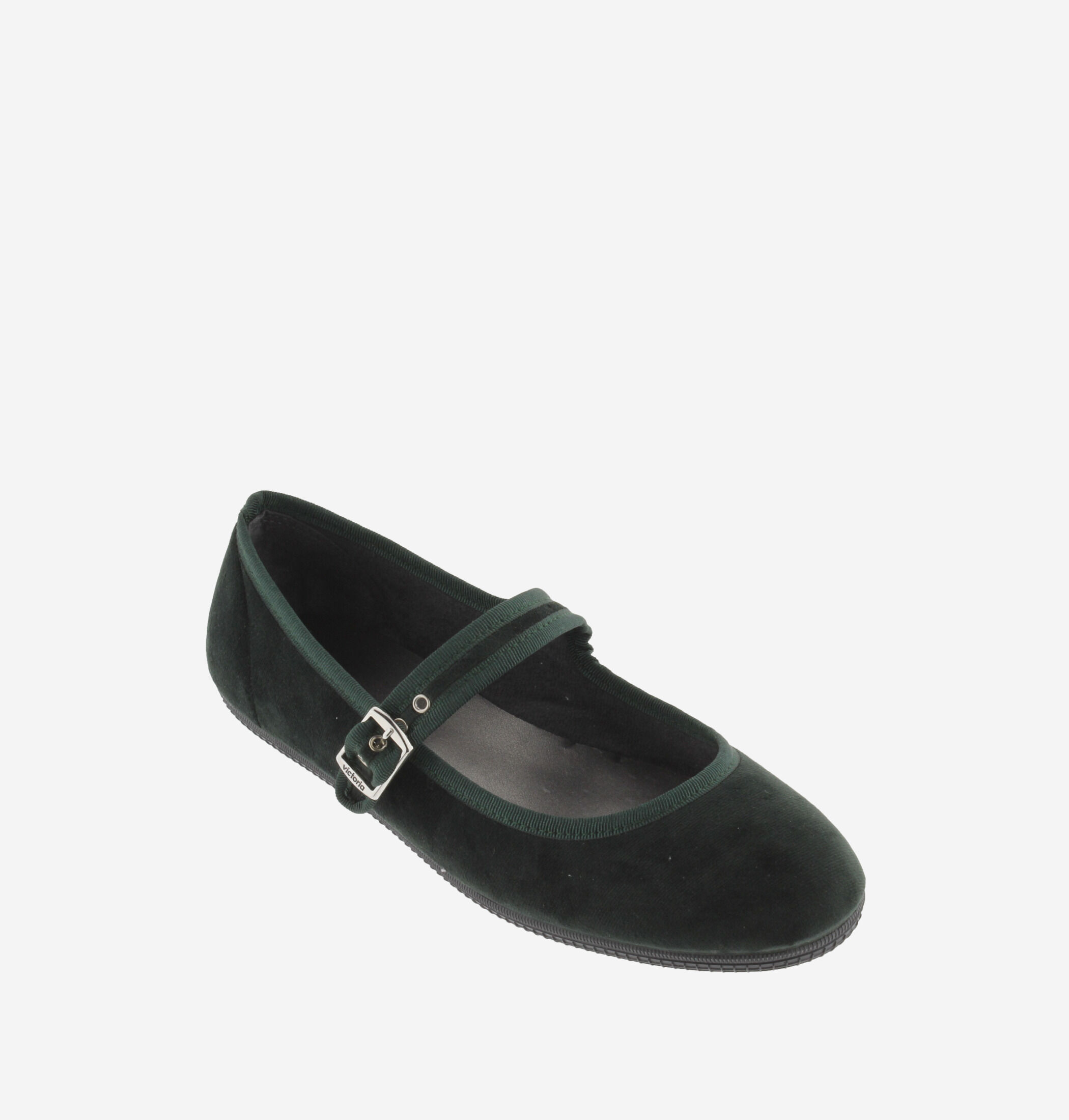 フラットシューズ ^Victoria Shoes^ Oda Mary Jane 104913MARINO 104913-MARINO ODA VELVET MARY JANE & BUCKLE | Victoria Shoes