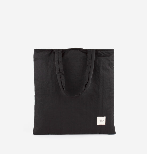 QUILTED NYLON TOTE