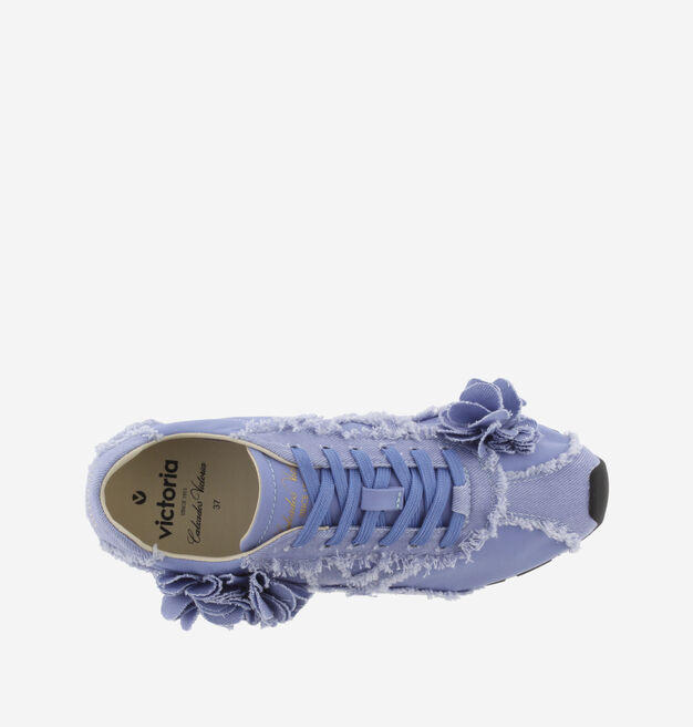 ASTER FRAYED CANVAS FLOWERS