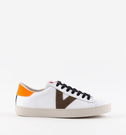 BERLÍN LEATHER AND NEON TRAINERS