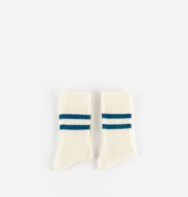 CALZINO CASHMERE NATURALE & RIGHE