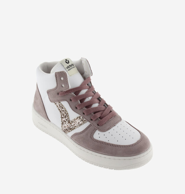 MADRID SNEAKER SYNTHÉTIQUE CUIR FENDU PAILLETTES