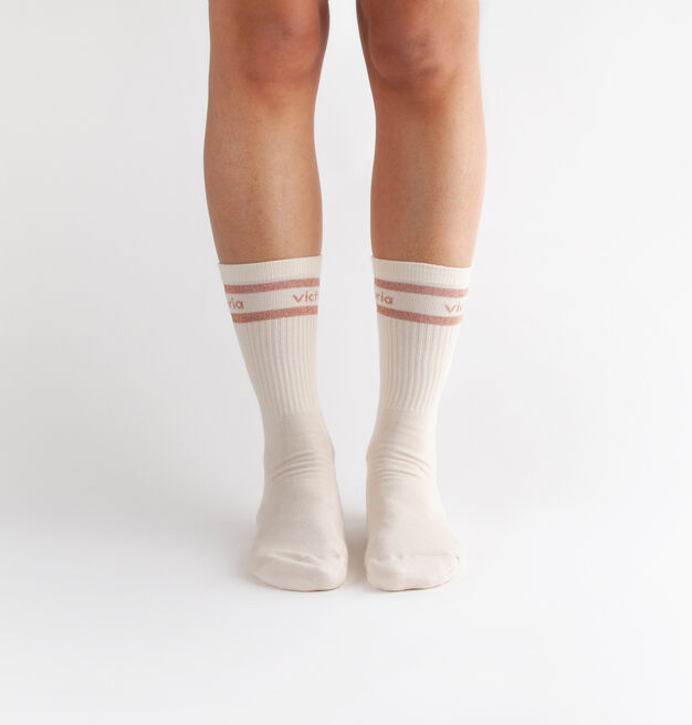 SPARKLY COTTON LONG SOCKS