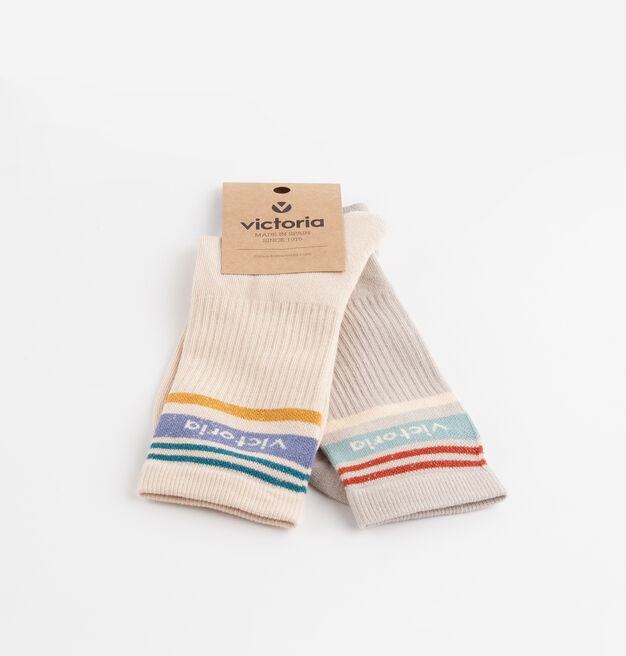 STRIPED RETRO LONG SOCKS