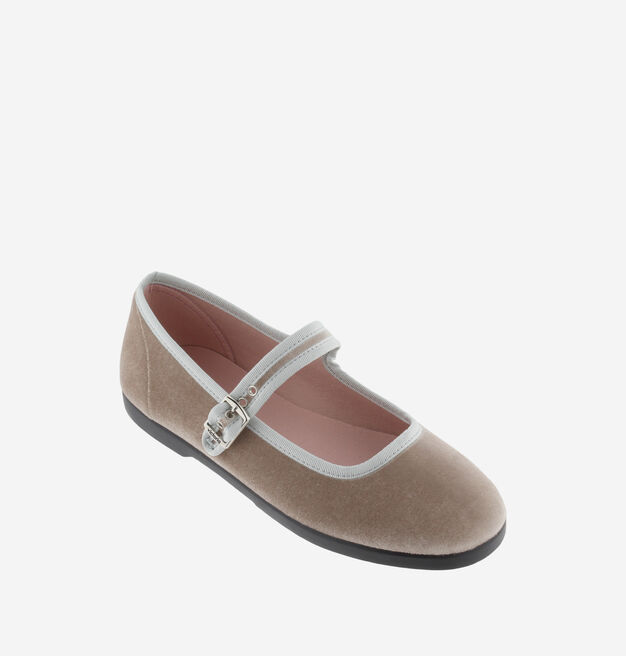 GONG-FU BALLERINE VELOURS & CONTRASTE