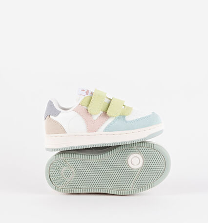 TIEMPO SCRATCHS CUIR FENDU MULTICOLORE