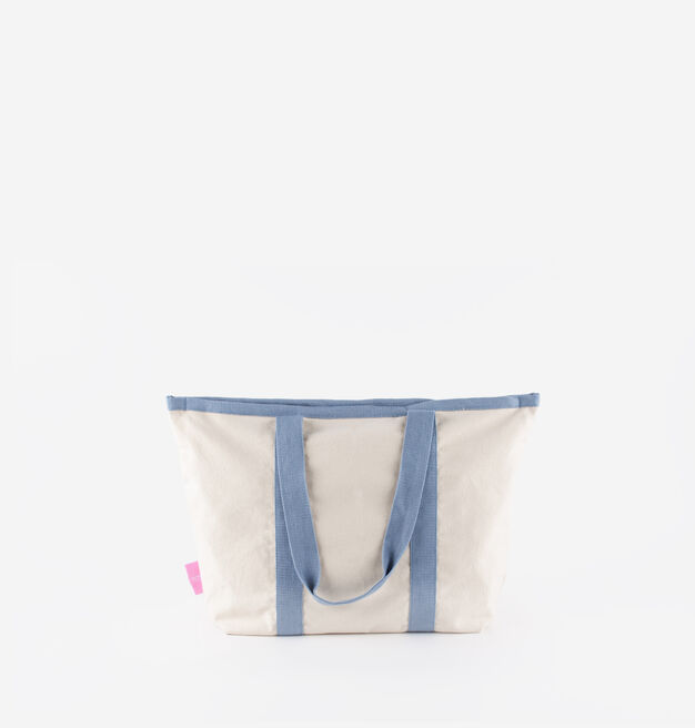 EMBROIDERED CANVAS SHOPPER
