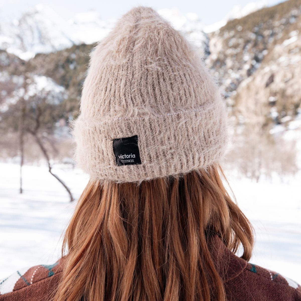 LUREX KNITTED HAT HEART