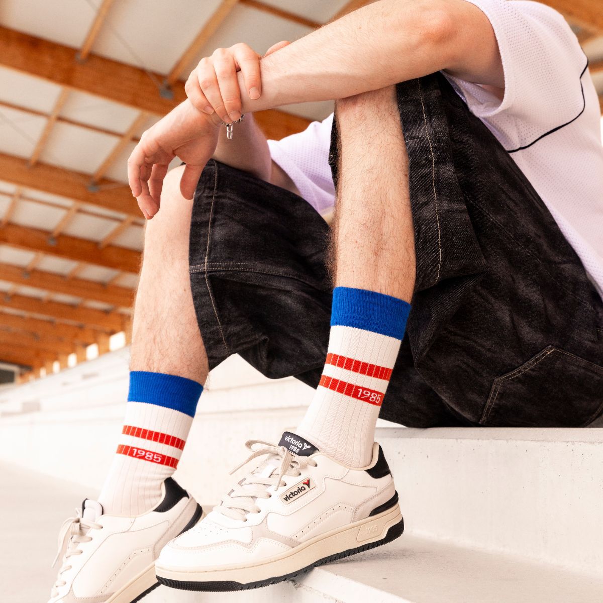 CHAUSSETTE COTON RAYURES