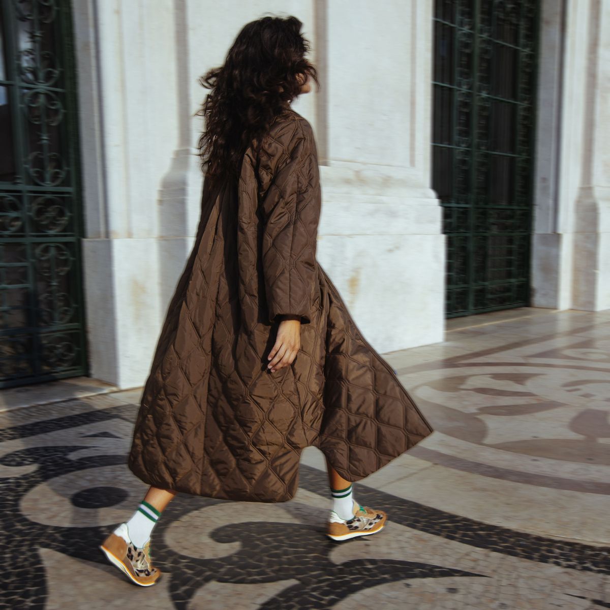 SATURNO NYLON IMPRIMÉ ANIMAL & CUIR FENDU