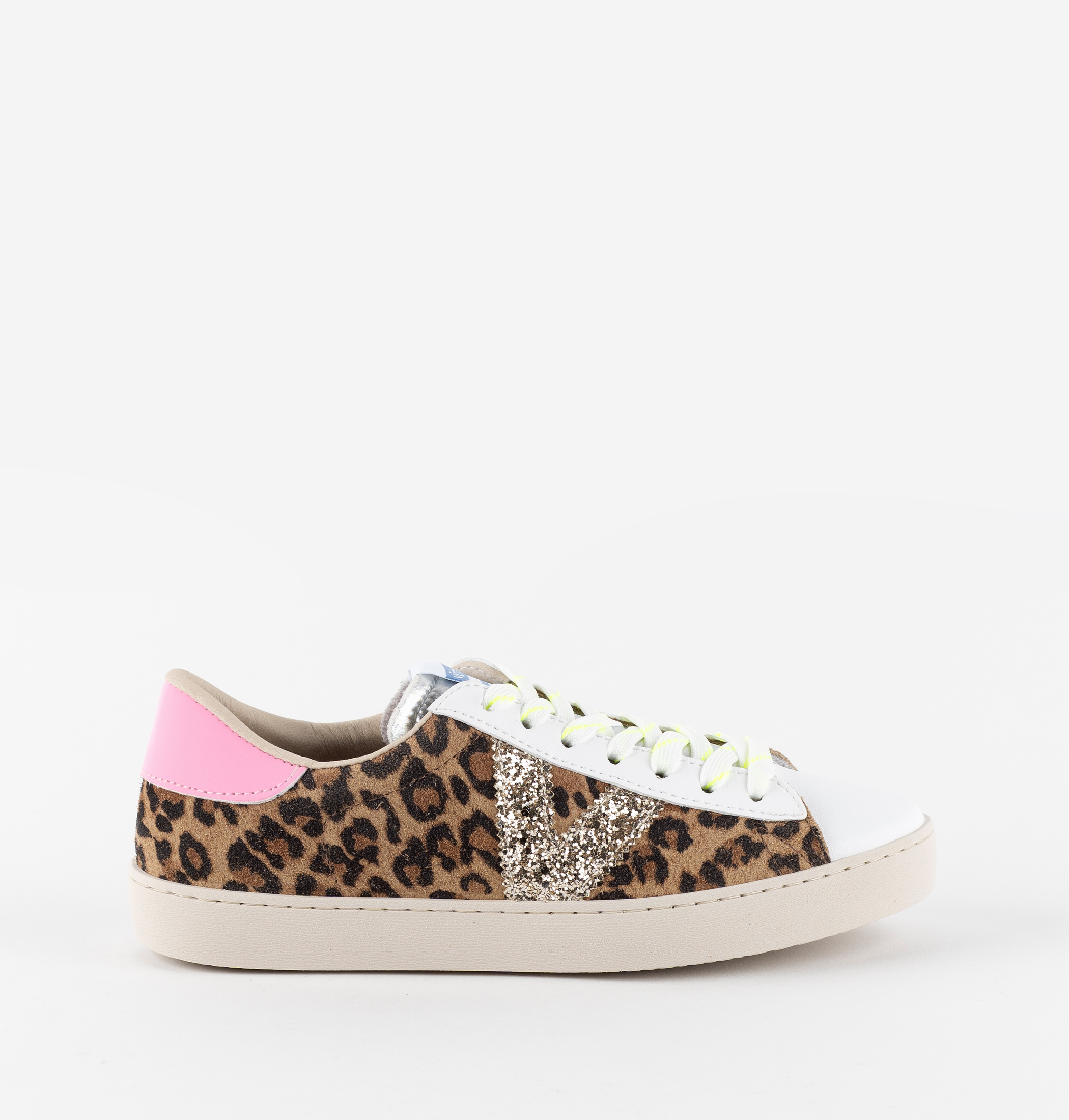 BERLÍN SPLIT LEATHER LEOPARD & GLITTER | Victoria Shoes