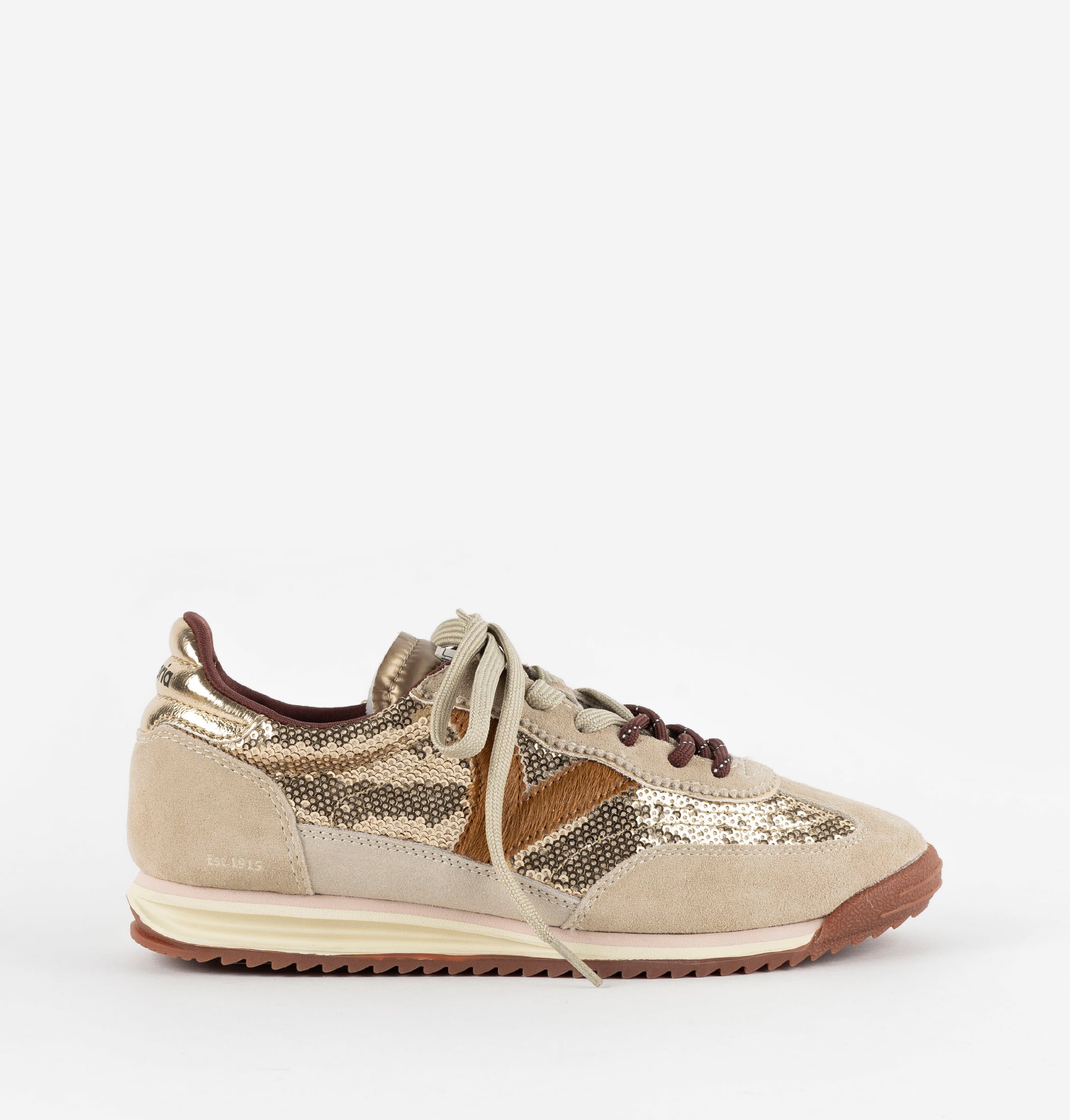 SATURNO SEQUIN/SUEDE & METAL