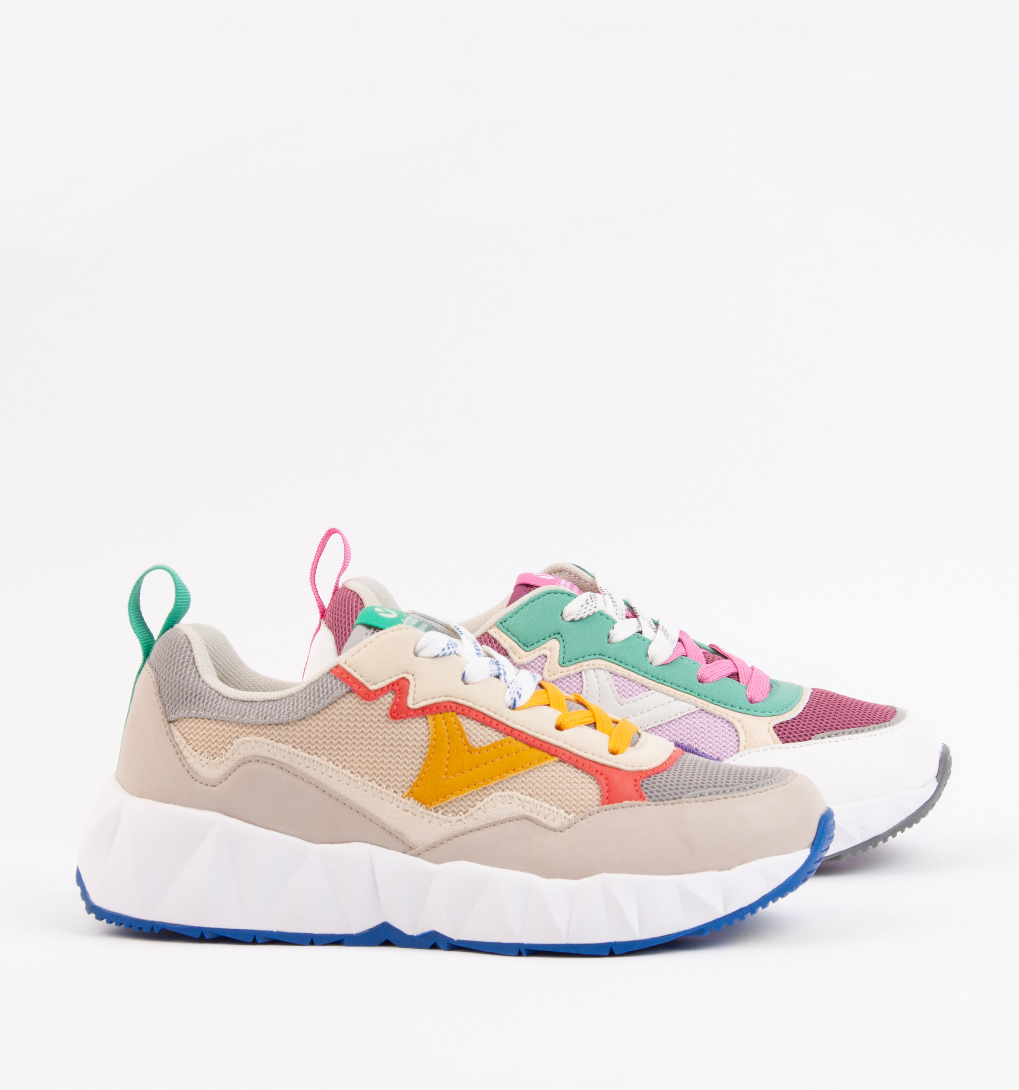 multi coloured trainers